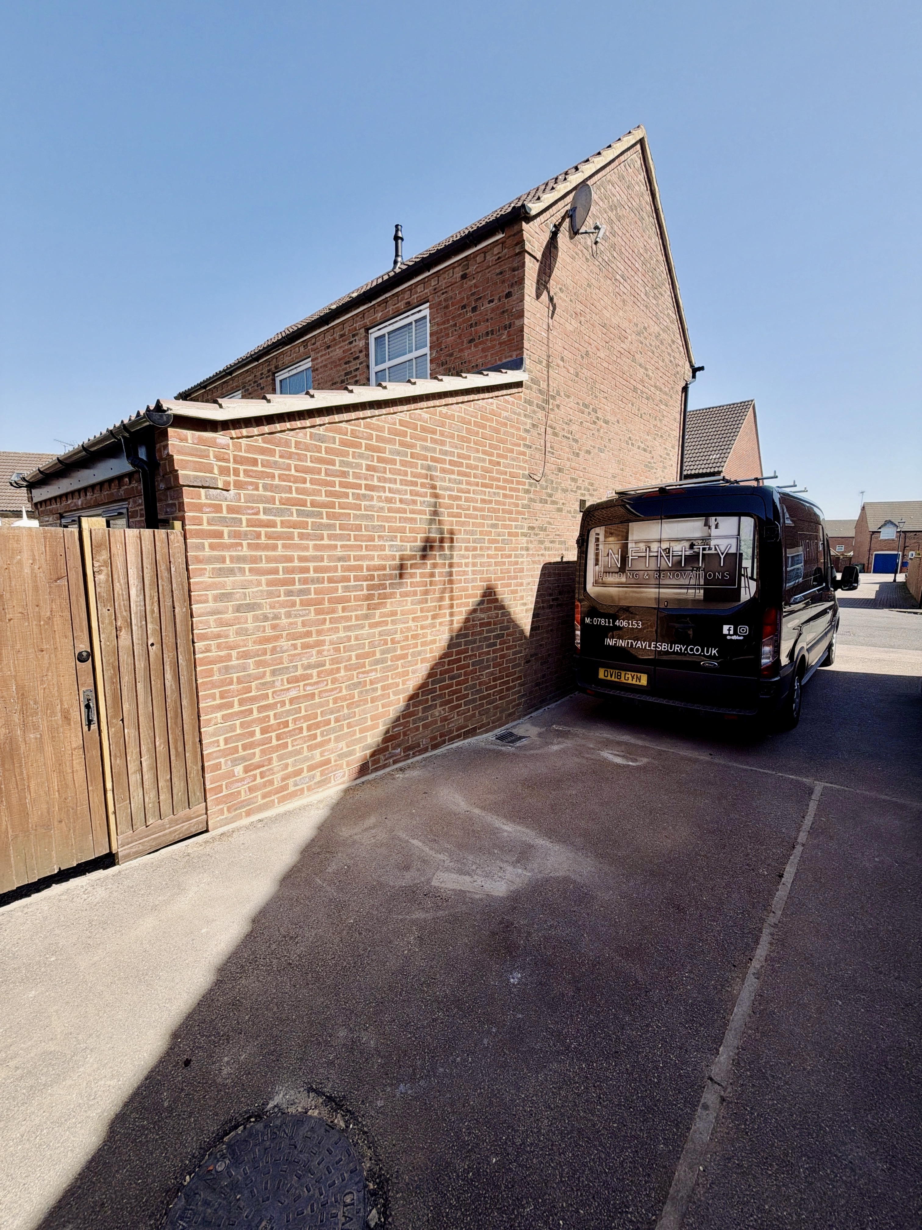 Kitchen extension Fairford Leys - Aerial view
